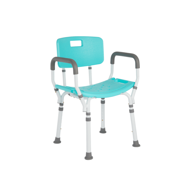 Lifestyle Mobility Aids Premium Shower Chair with Back and Padded Arms - Senior.com Bath Benches & Seats