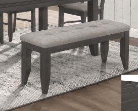 Dalila Padded Cushion Bench Grey and Dark Grey