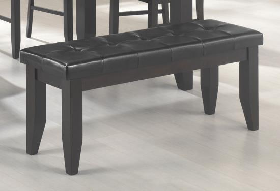 Dalila Tufted Upholstered Dining Bench Cappuccino and Black