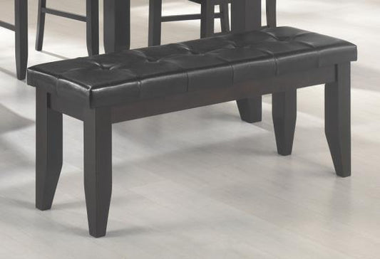 Dalila Tufted Upholstered Dining Bench Cappuccino and Black