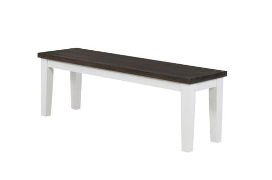 Kingman Rectangular Bench Espresso and White