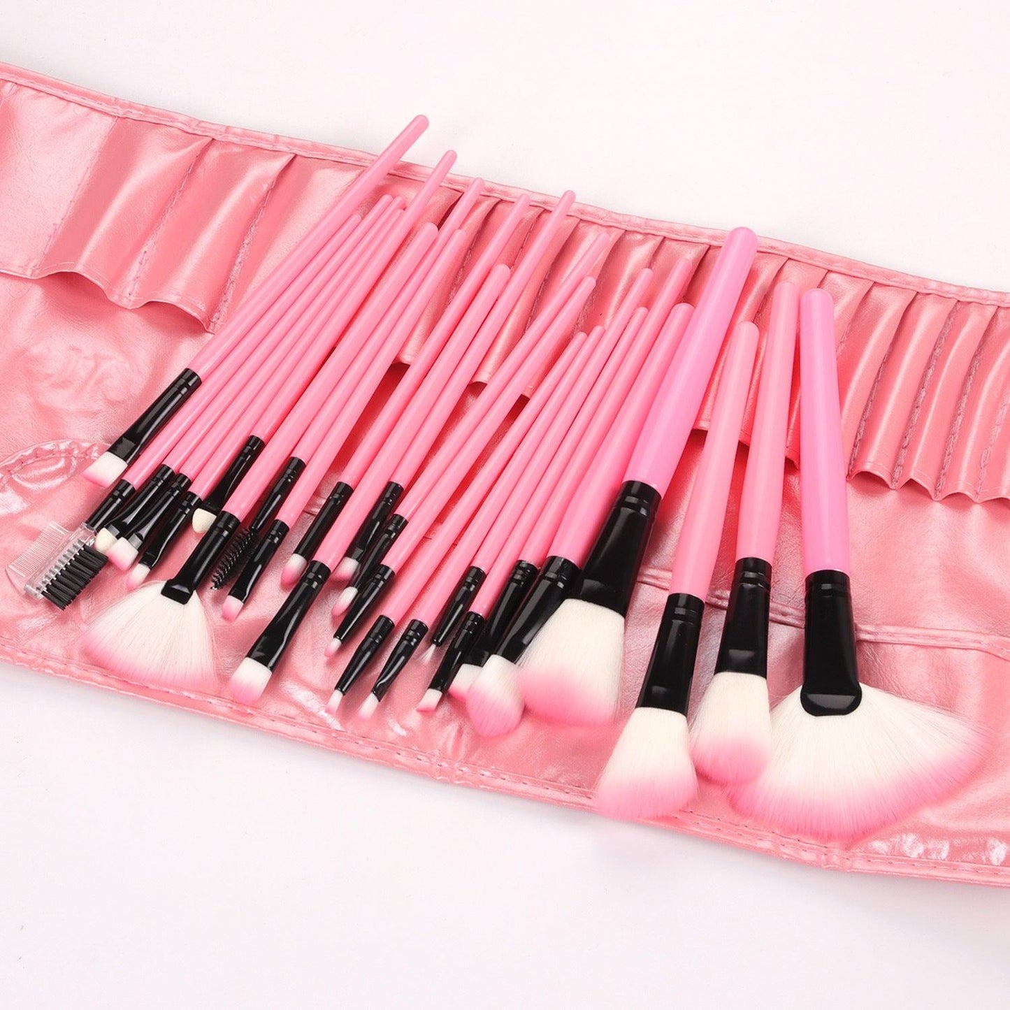 Shadowing 24 Makeup Brushes Set, Brownnatural Wood - amazitshop