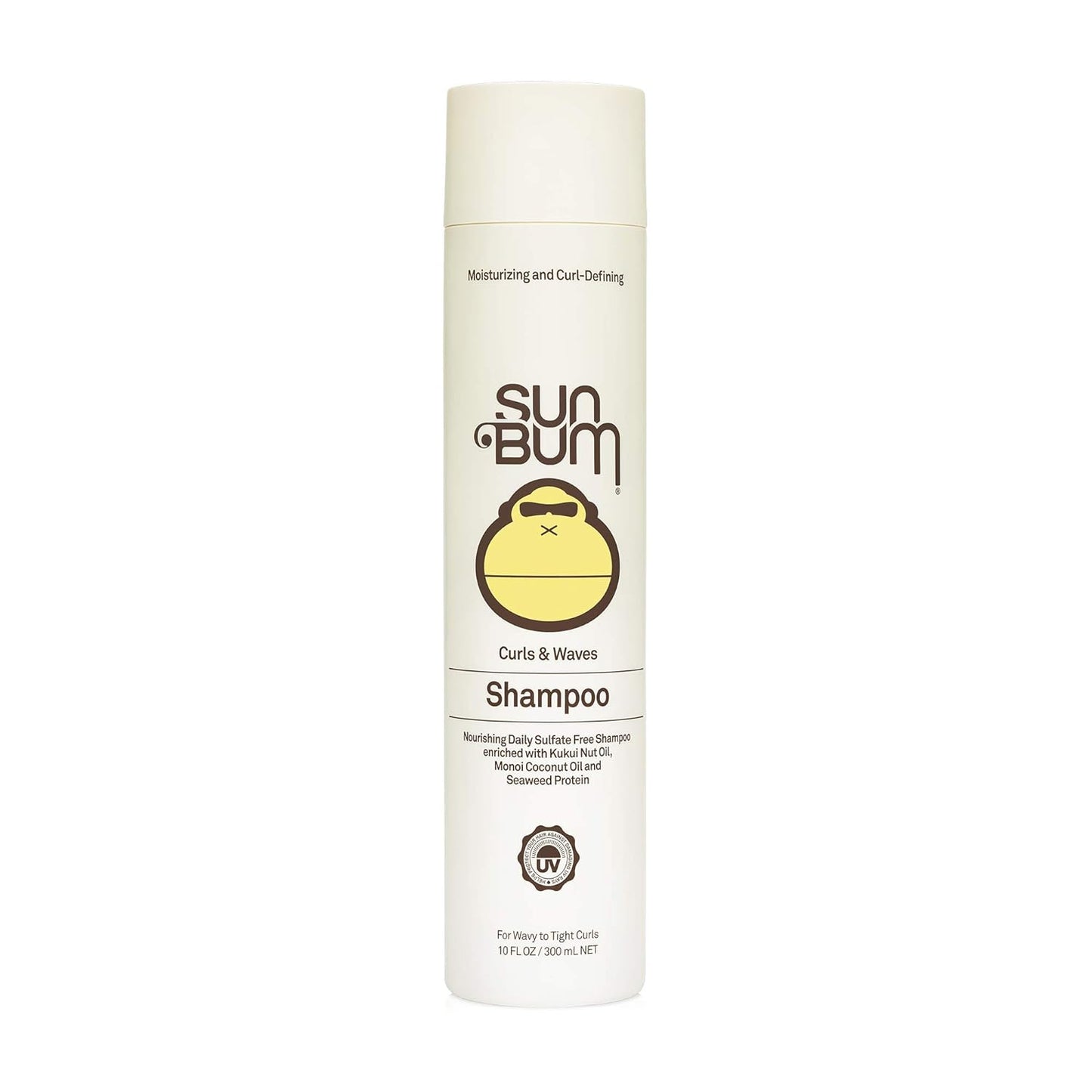 Sun Bum Curls & Waves Shampoo | Vegan and Cruelty Free Moisturizing Hair Wash for Wavy and Curly Hair | 10 oz