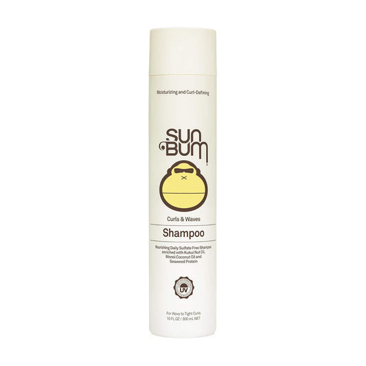 Sun Bum Curls & Waves Shampoo | Vegan and Cruelty Free Moisturizing Hair Wash for Wavy and Curly Hair | 10 oz