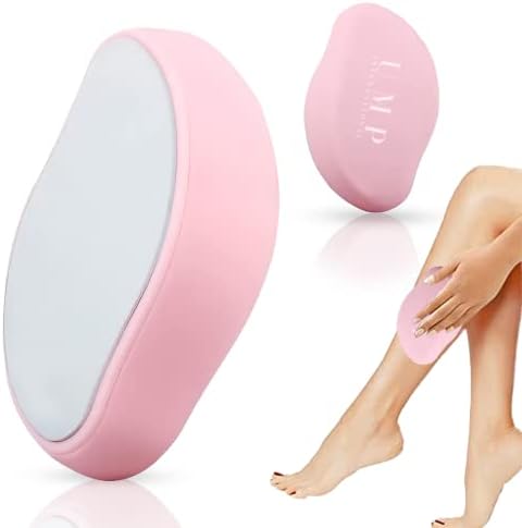 Crystal Hair Eraser for Women & Men, Reusable Crystal Hair Remover Painless Exfoliation Magic Hair Eraser, Crystal Hair Removal Tool for Arms, Chest, Legs and Back (Pink)