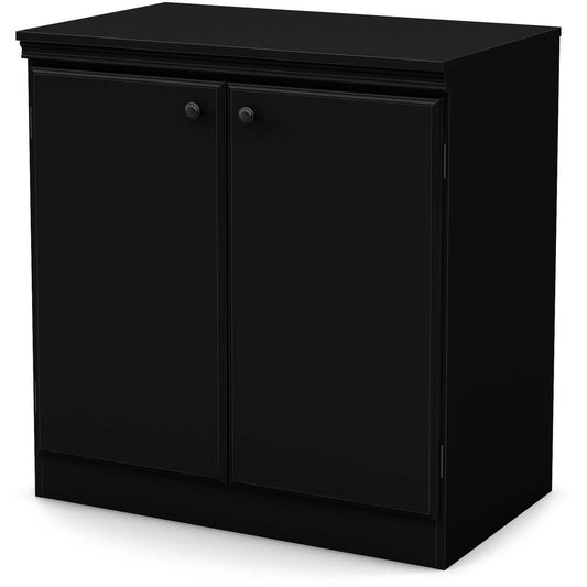 2 Door Sideboard Cabinet Storage Adjustable Shelf, Black