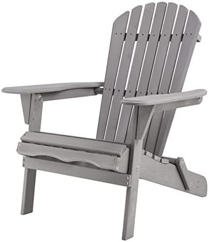 Wooden Folding Adirondack Chair, Natural Canadian Yellow Cedar