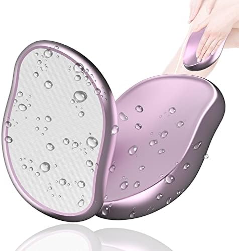 EPSPIC Crystal Hair Eraser, Magic Crystal Hair Remover Painless Exfoliation for Women and Men, [Reusable & Washable] Quick and Easy Painless Hair Removal Exfoliation Tool for Legs, Back Arms [Pink]