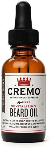 Cremo Beard Oil, Revitalizing Cedar Forest, 1 fl oz - Restore Natural Moisture and Soften Your Beard To Help Relieve Beard Itch