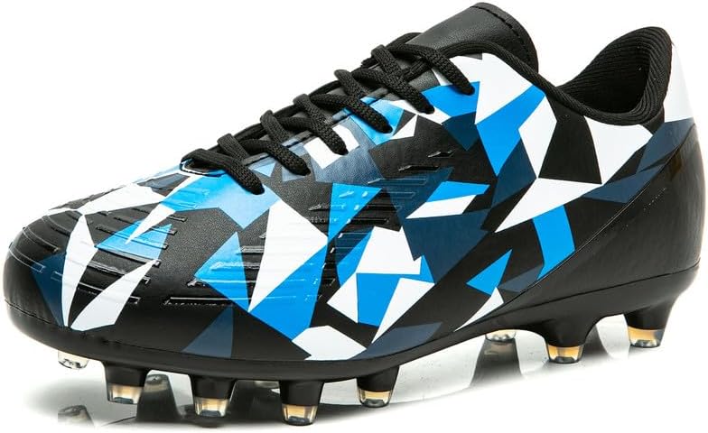 Kids Soccer Cleats Boys Girls Soccer Cleats Youth Football Cleats Boys Kids Firm Ground Soccer Cleats for Boys Girls Athletic Outdoor Football Shoes Youth Baseball Cleats Boys Girls