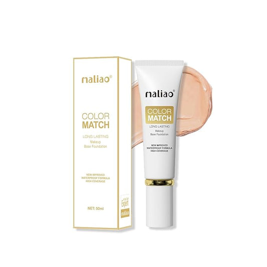 Maliao Color Match Long Lasting Makeup Base Foundation (Natural Nude) - 50 ml