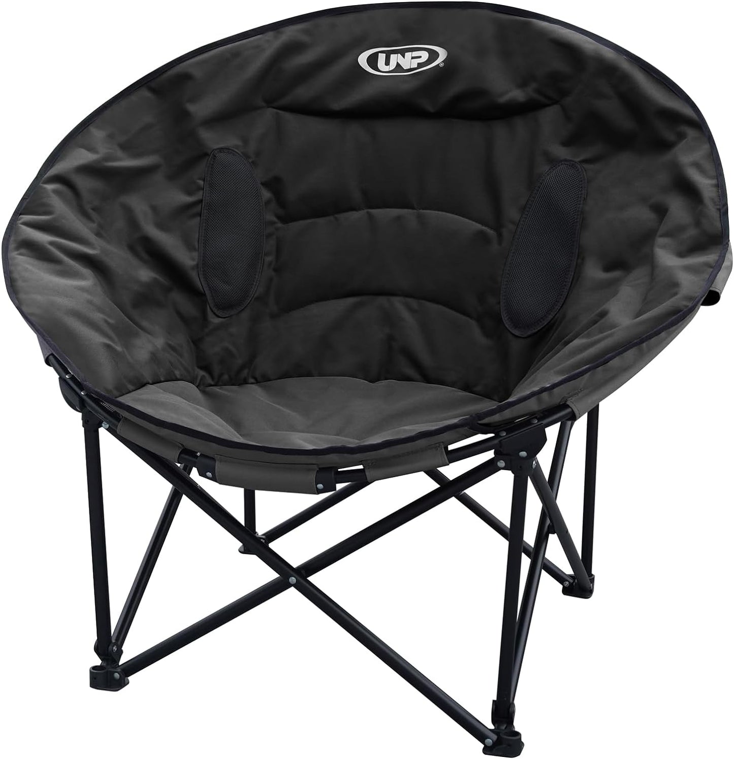 unp Camping Moon Chair, Portable Folding Sofa Chair, Easy Set Up Patio Chair Lawn Seat Camping Stool Chair for Hunting, Fishing, Outdoor, Beach, Picnics, Home (Black)