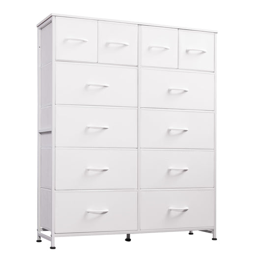 Tall Dresser for Bedroom with 12 Drawers, Dressers & Chests of Drawers, Fabric Dresser