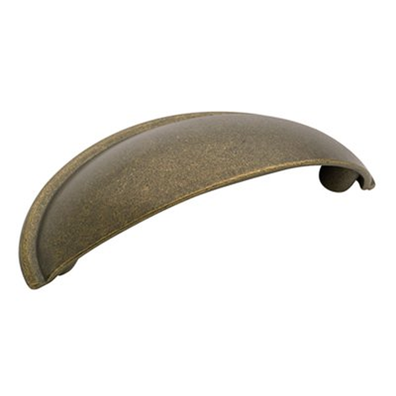 Amerock Cup Pulls 2-1/2 in (64 Mm) Center-To-Center Polished Brass Cabinet Cup Pull Furniture > Cabinets & Storage > Ironing Centers Amerock Rustic Brass 1