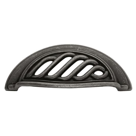 Hickory Hardware Pa1322 Charleston Blacksmith 3" Center to Center Cup Cabinet Pull - Iron Furniture > Cabinets & Storage > Ironing Centers Hickory Hardware Iron