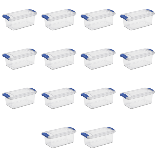 Sterilite 1.75 Gallon Plastic Storage Box, Stadium Blue, 14 Count Furniture > Cabinets & Storage > Storage Chests Sterilite 14