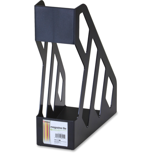 Officemate Achieva Magazine File, Recycled, Black (26215)
