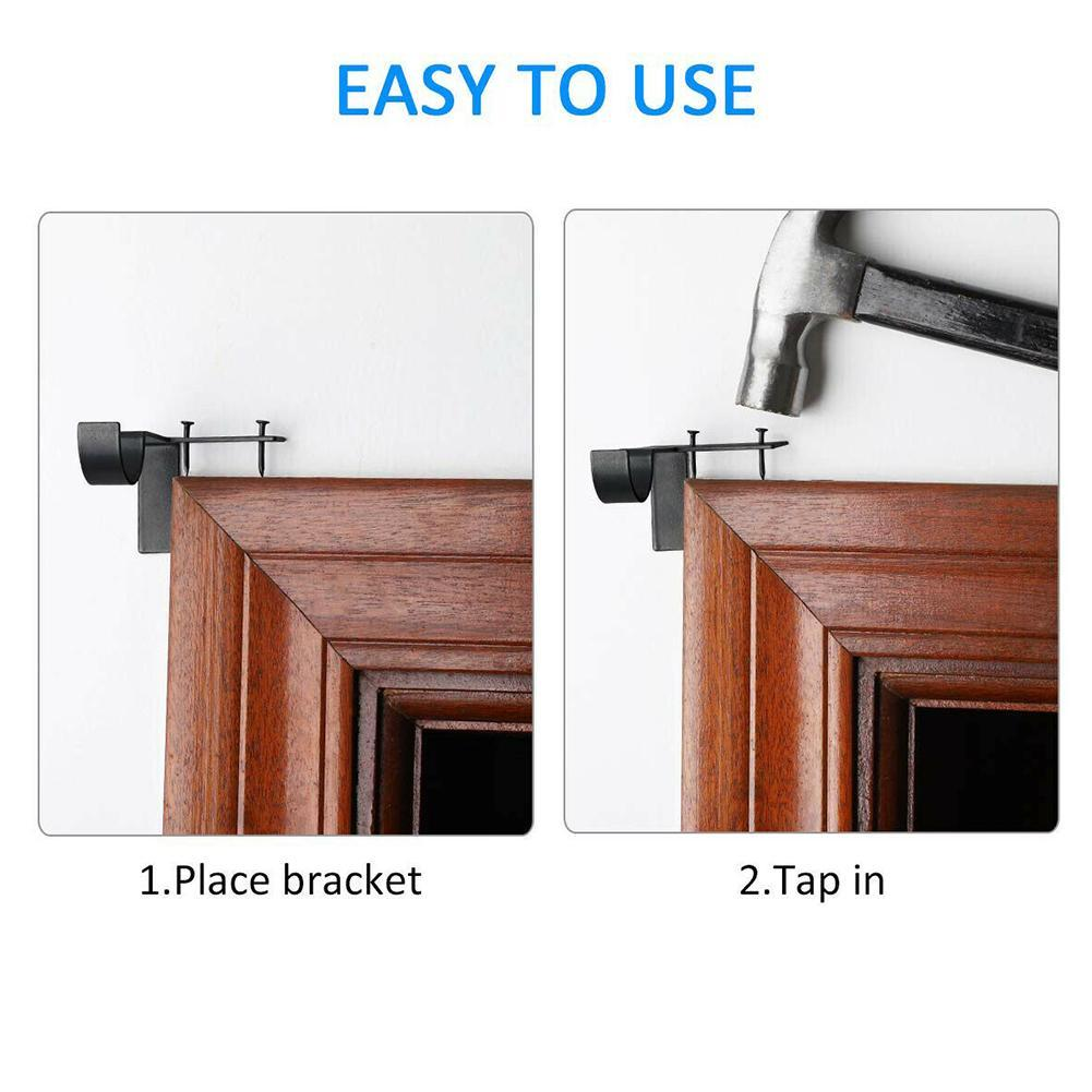 Single Center Support Curtain Rod Bracket Double Hang Curtain Rod Center Support Bracket Iron Plate Frame Curtain Rod Bracket