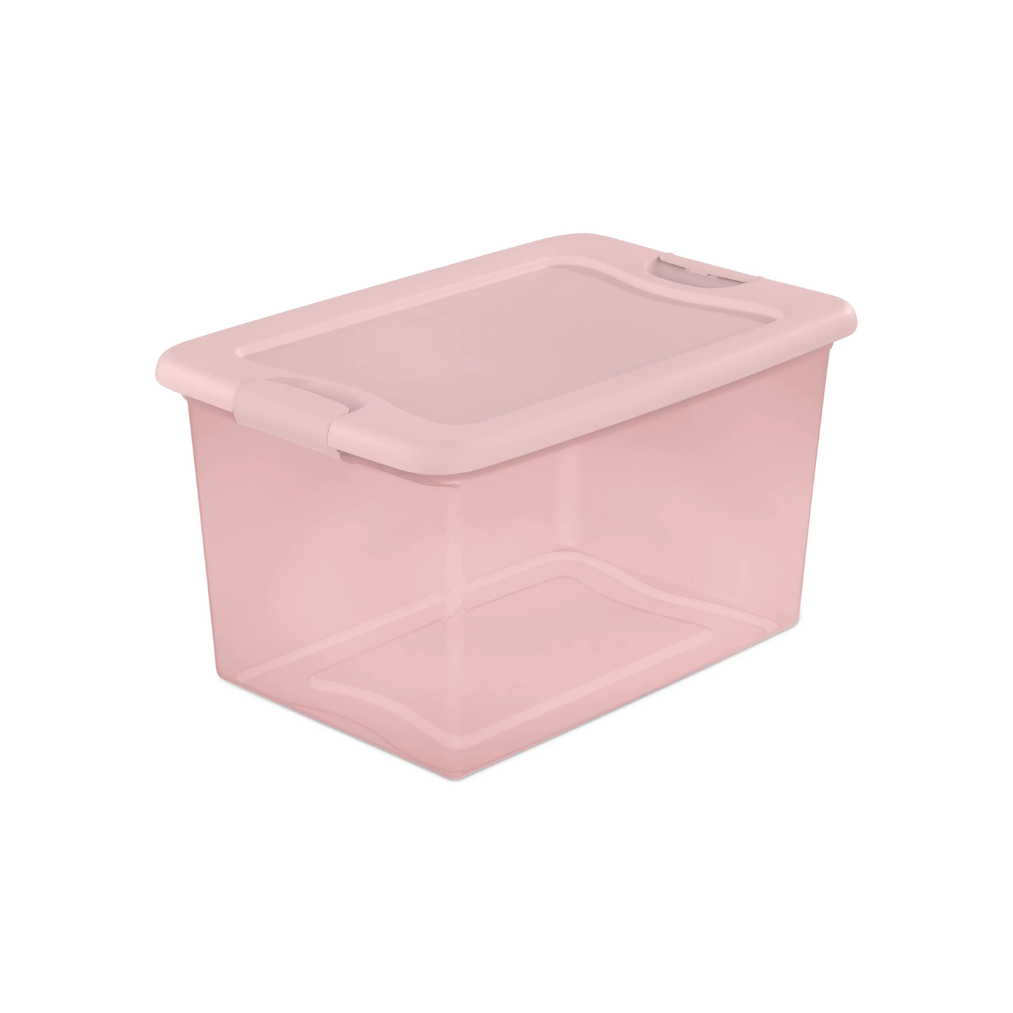 Sterilite 64 Qt. Latching Box Plastic, Blush Pink Tint