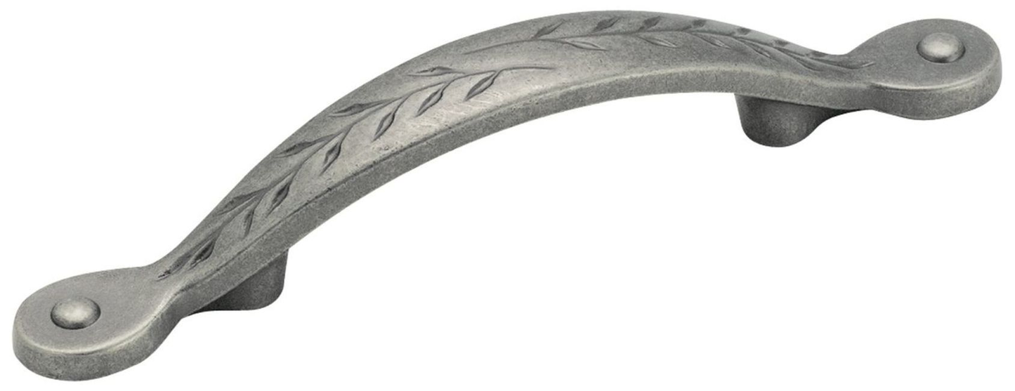 Amerock Nature'S Splendor 3 in (76 Mm) Center-To-Center Wrought Iron Dark Cabinet Pull Furniture > Cabinets & Storage > Ironing Centers Amerock Weathered Nickel 1