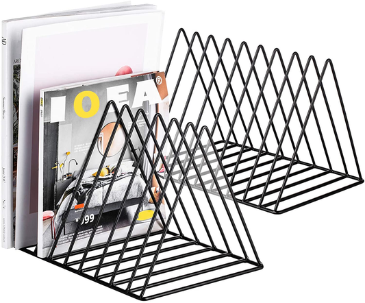 Yirtree File Organizer Triangle Iron Desktop Storage Book Rack Bookshelf Copper Magazine Newspaper Holder Art Desktop Organizer Rack,Nordic Style Triangle Iron Storage Rack Furniture > Cabinets & Storage > Magazine Racks LIKE DESIGN Golden