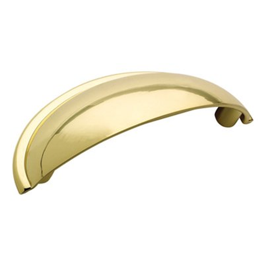 Amerock Cup Pulls 2-1/2 in (64 Mm) Center-To-Center Polished Brass Cabinet Cup Pull Furniture > Cabinets & Storage > Ironing Centers Amerock Polished Brass 1