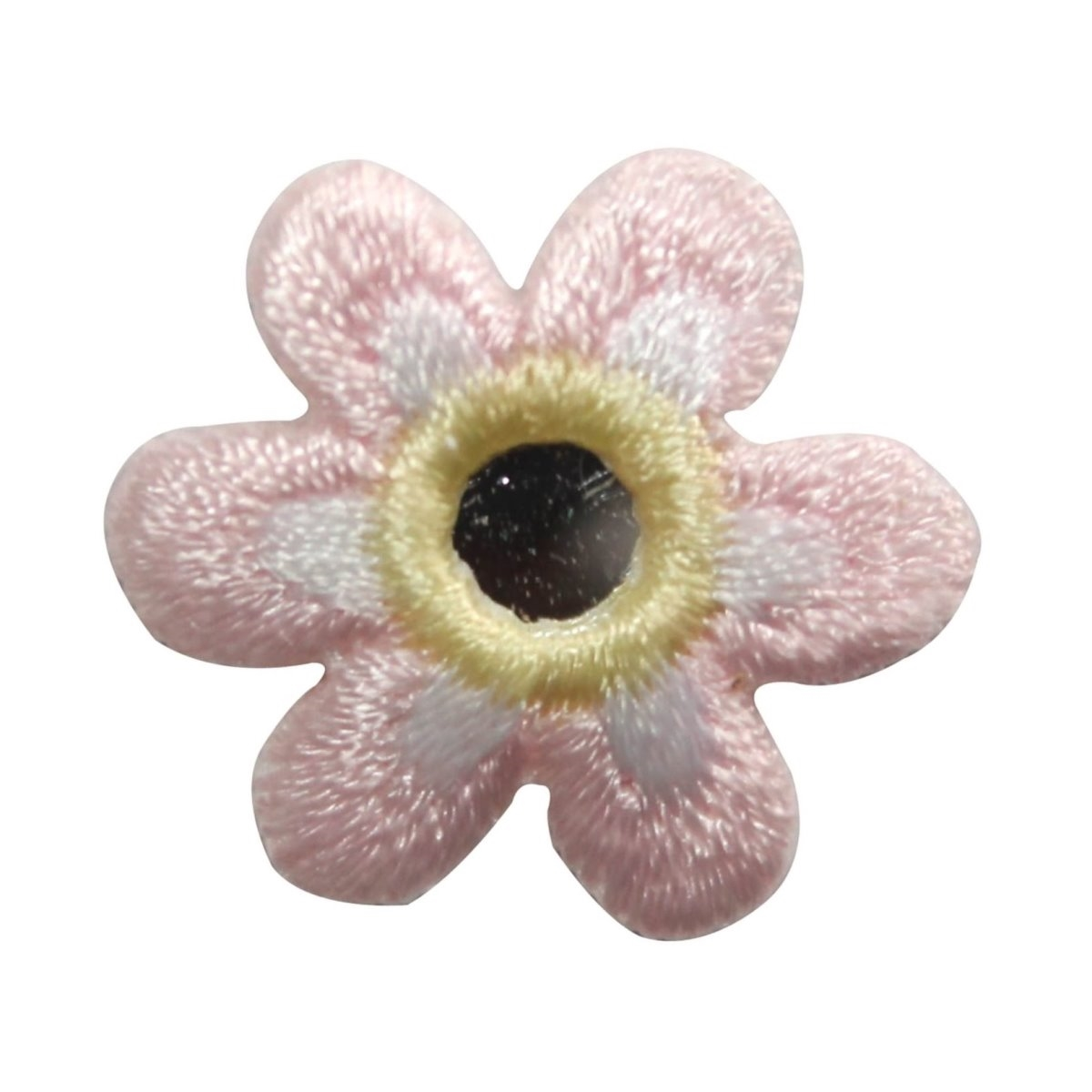ID 8666 Daisy Mirror Center Patch Garden Flowers Embroidered Iron on Applique