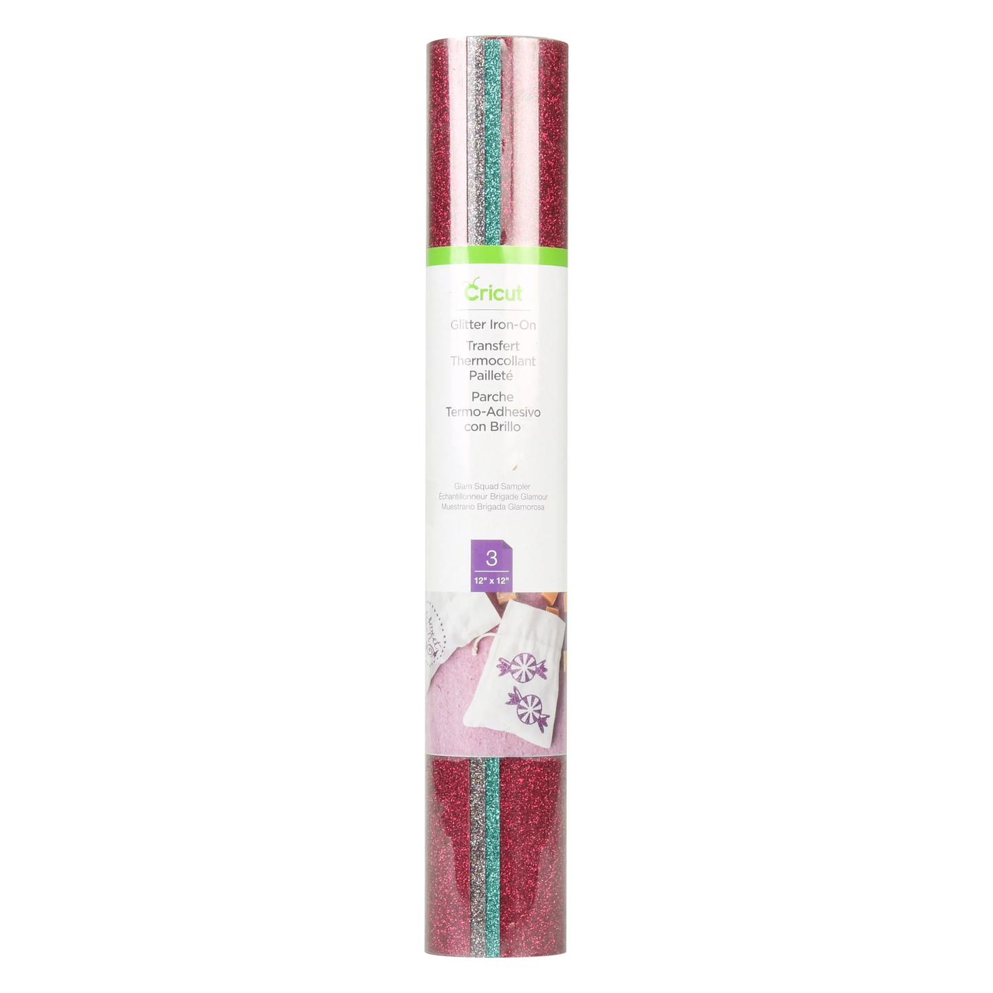 Cricut Glitter Iron-On, Green - 12"X19" Furniture > Cabinets & Storage > Ironing Centers LIKE DESIGN Purple
