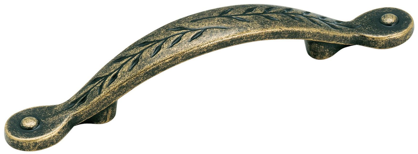 Amerock Nature'S Splendor 3 in (76 Mm) Center-To-Center Wrought Iron Dark Cabinet Pull Furniture > Cabinets & Storage > Ironing Centers Amerock Weathered Brass 1