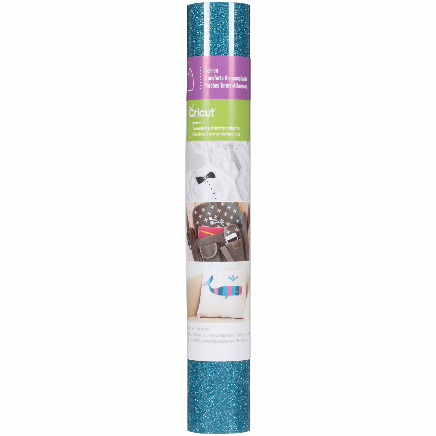 Cricut Glitter Iron-On, Green - 12"X19" Furniture > Cabinets & Storage > Ironing Centers LIKE DESIGN Blue