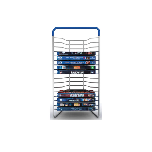 Atlantic 15" Nestable 16 CD/ Dvd/Bluray Storage Tower, Gunmetal