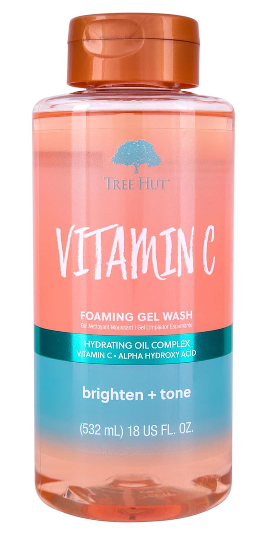 Tree Hut Vitamin C Nourishing & Moisturizing Foaming Gel Wash, 18 oz.