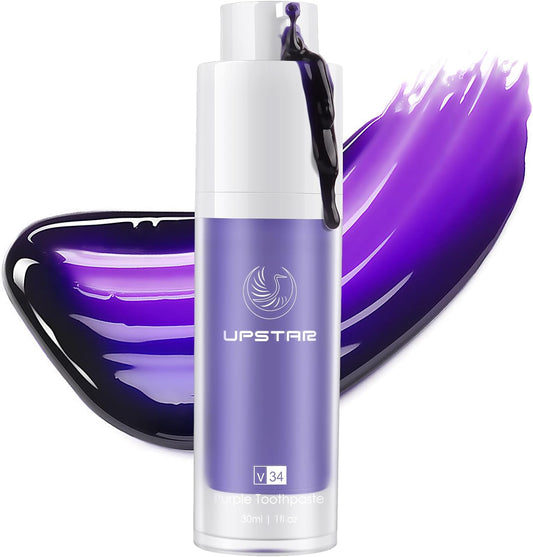 Purple Teeth Whitening, Tooth Stain Removal, Teeth Whitening Booster, Purple Toothpaste, Colour Correcting, Tooth Colour Corrector, Advanced Purple Toothpaste