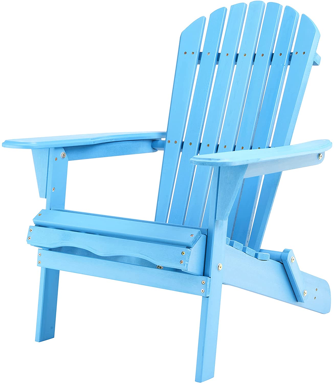 Wooden Folding Adirondack Chair, Natural Canadian Yellow Cedar