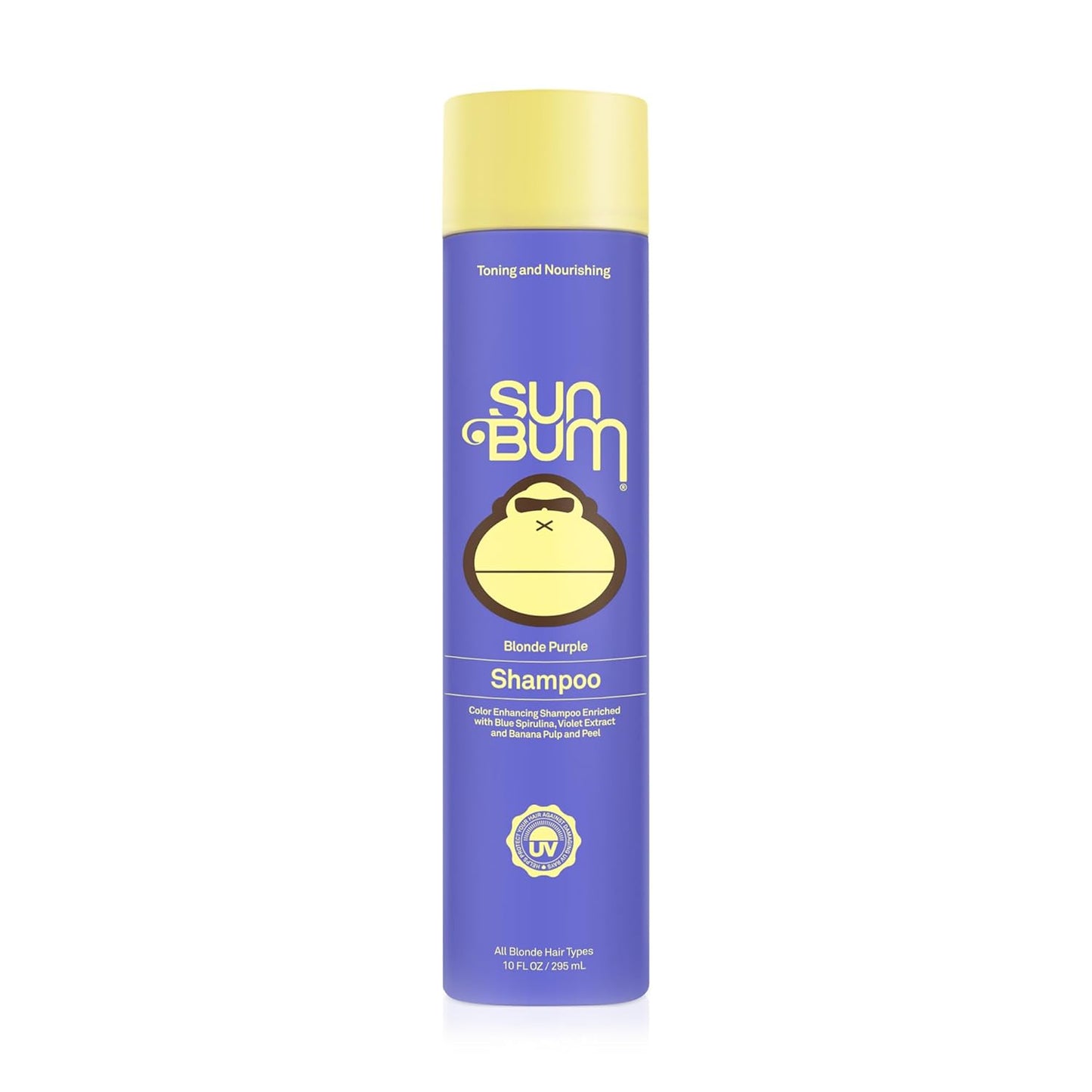 Sun Bum Blonde Shampoo I UV Protecting and Cruelty Free Color Enhancing and Toning Hair Wash for Blondes I 10 Oz