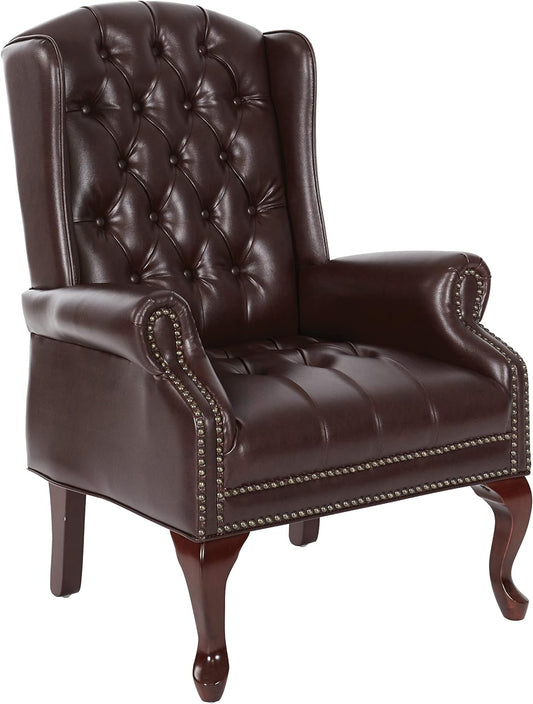 Office Star TEX Traditional Queen Anne Style Chair with Thick Padded Seat - $190