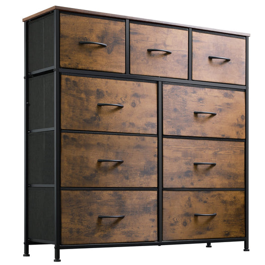 9-Drawer Dresser, Fabric Storage Tower for Bedroom, Hallway, Closet, Tall Chest Organizer