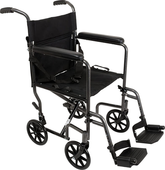 ProBasics Transport Chair Portable Wheelchair - 19-inch Seat