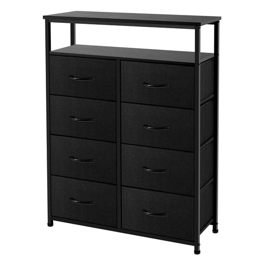 Dresser Double, Tall Storage Organizer Unit for Bedroom/Entryway/Living Room, 8-Drawers