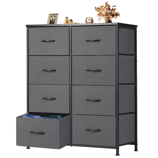 Dresser for Bedroom, Chest of 8 Drawers Cloth Dresser, Closet Storage Clothes Organizer