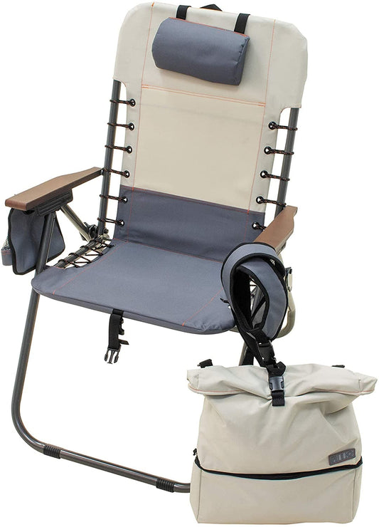 RIO Hi Boy Lace-up Steel Gear Removable Backpack Chair - Slate/Putty