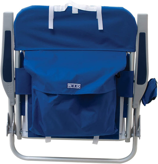 RIO Big Boy 4-Position 13" High Seat Backpack Beach Folding Chair
