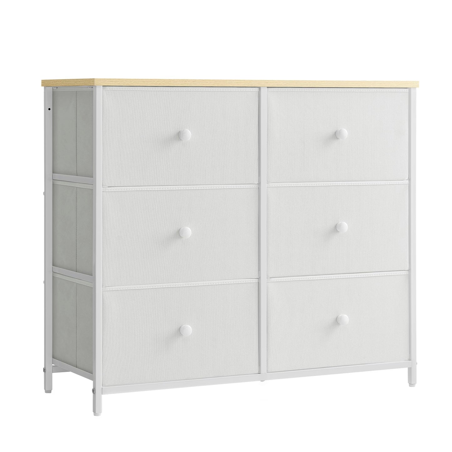 Bedroom, Chest, 6 Drawer, Closet Fabric Dresser with Metal Frame