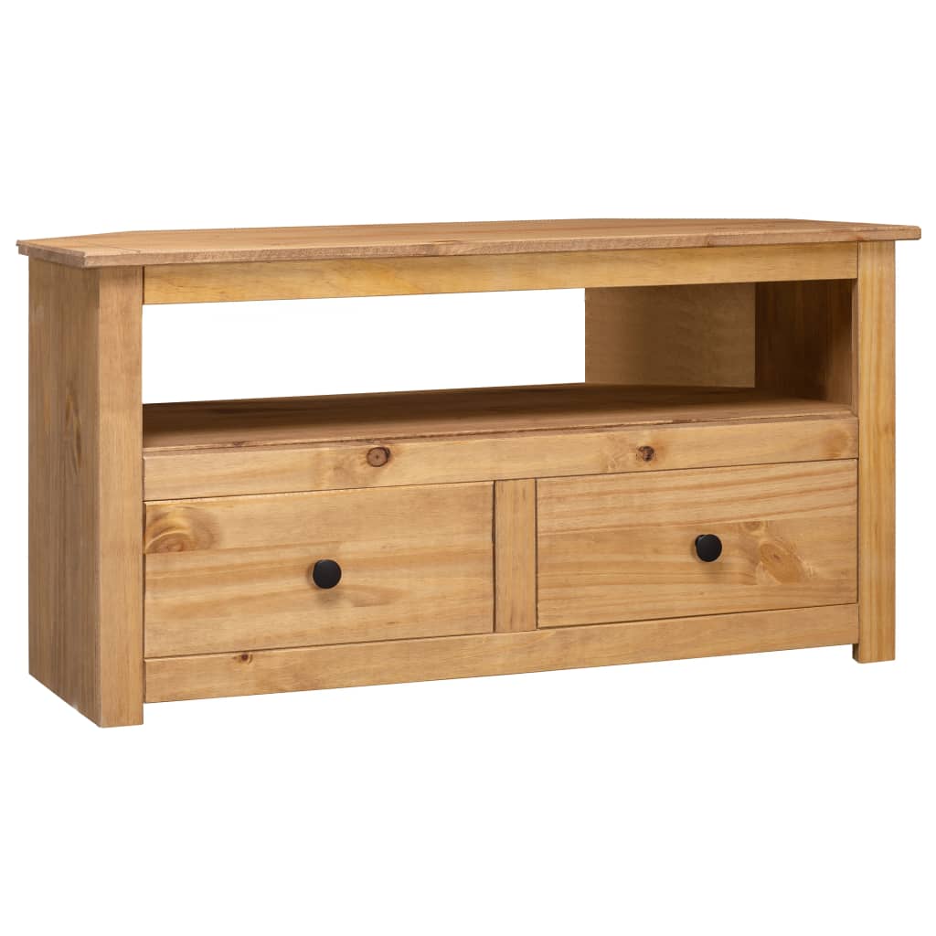 Corner Tv Stand 36.6&quot;X9.3&quot;X9.3&quot; Solid Pine Panama Range