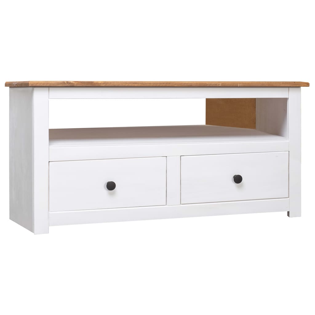 Corner Tv Stand 36.6&quot;X9.3&quot;X9.3&quot; Solid Pine Panama Range
