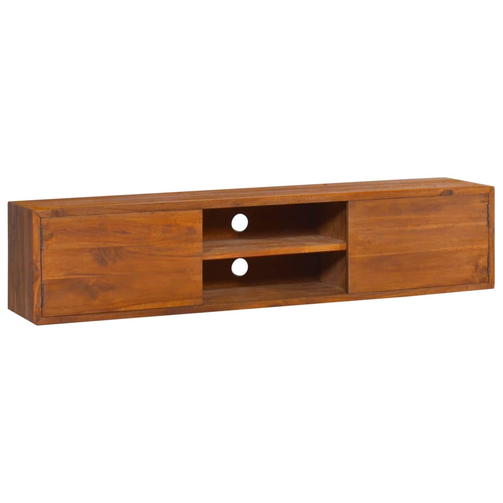 Wall-Mounted Tv Stand Solid Wood Teak
