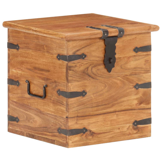 Chest 5.7&quot;X5.7&quot;X5.7&quot; Solid Acacia Wood