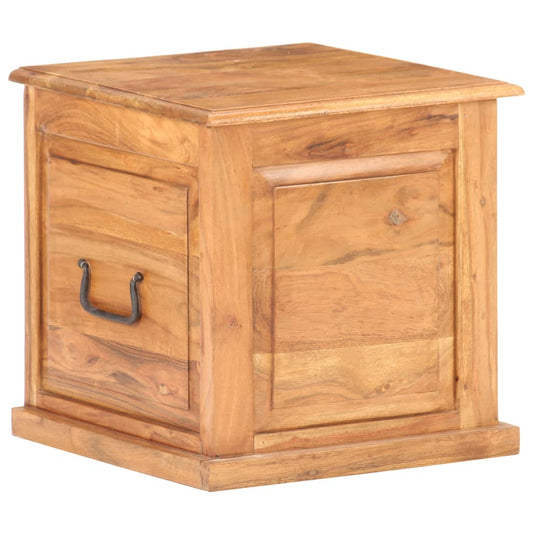 Chest 15.7&quot;X15.7&quot;X15.7&quot; Solid Acacia Wood