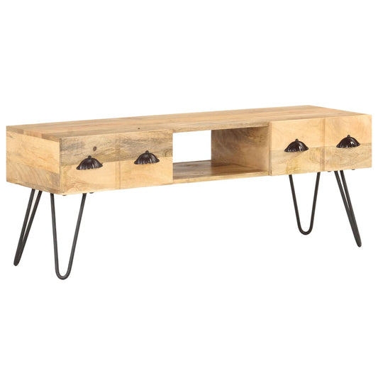 Tv Stand 47.2&quot;X13.8&quot;X17.7&quot; Solid Wood Mango