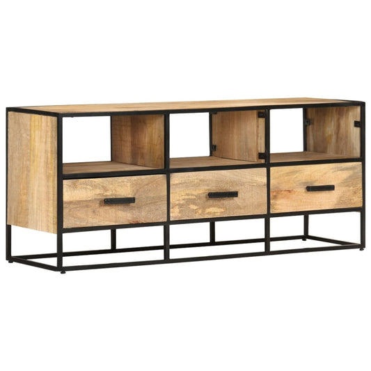 Tv Stand 43.3&quot;X.8&quot;X7.7&quot; Rough Mango Wood
